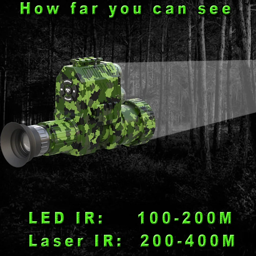 Megaorei NK007plus 200-400M Mo - مراجعة Outdoor Hunting Digital Night Vision وسعره