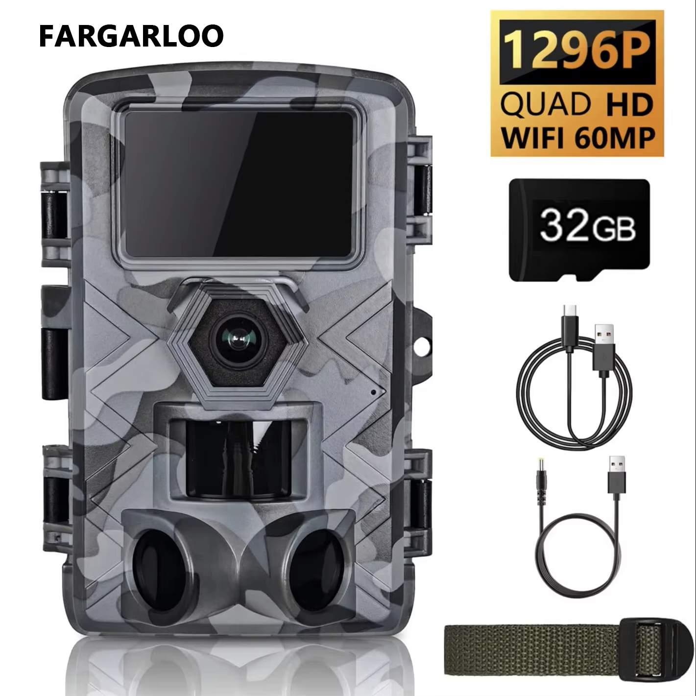 WiFi Trail Camera, 60MP Wildli - مراجعة Outdoor Hunting Video Camera وسعره
