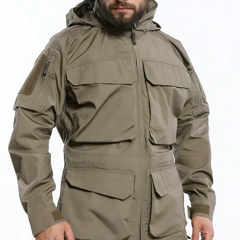 Men's Tactical Jacket Loose Ca - مراجعة Hunting Outdoor Jacket وسعره