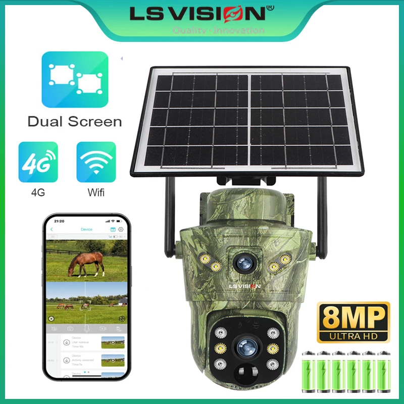 LS VISION 8MP 4G Solar Hunting - مراجعة Outdoor Hunting Video Camera وسعره