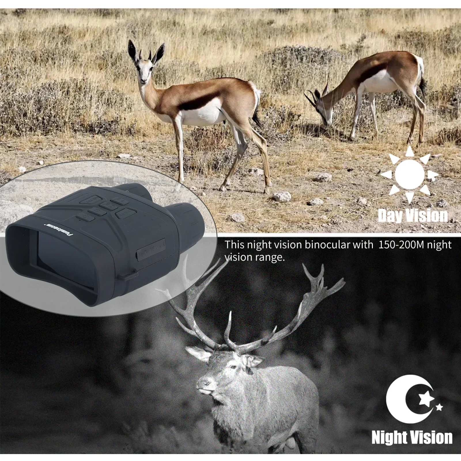 12 Megapixel Infrared Binocula - مراجعة Outdoor Hunting Digital Night Vision وسعره