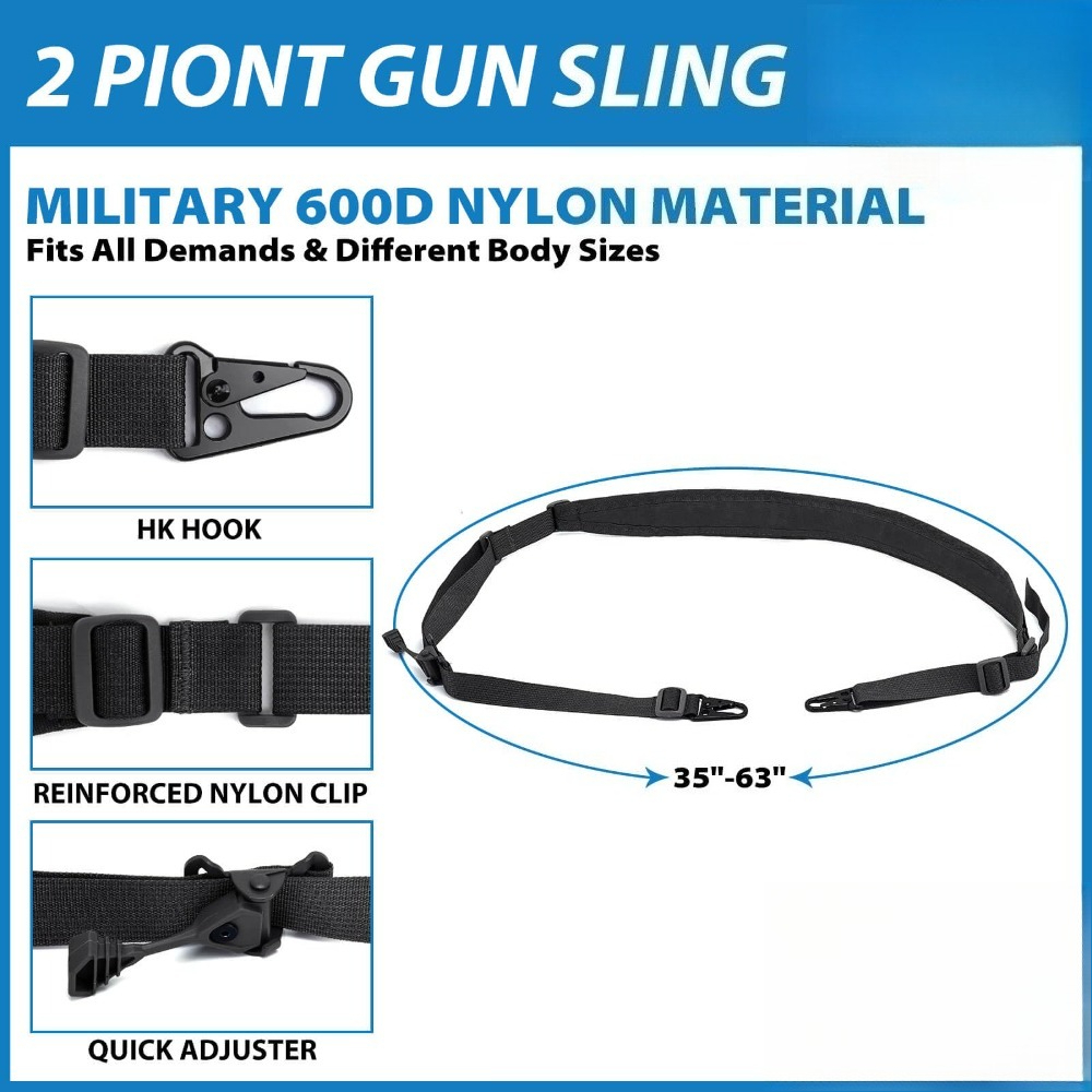 Tactical 2 Point Rifle Sling Q - مراجعة Outdoor Hunting Rifle وسعره