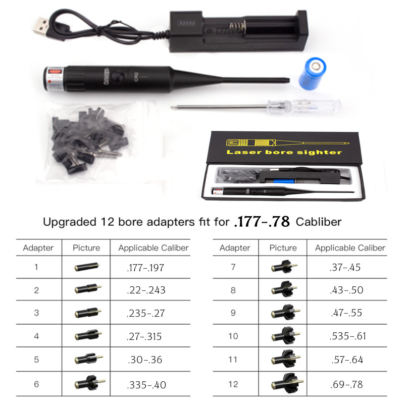Bore Sight Kit 12Adpaters Lase - مراجعة Laser Boresighter Kit وسعره