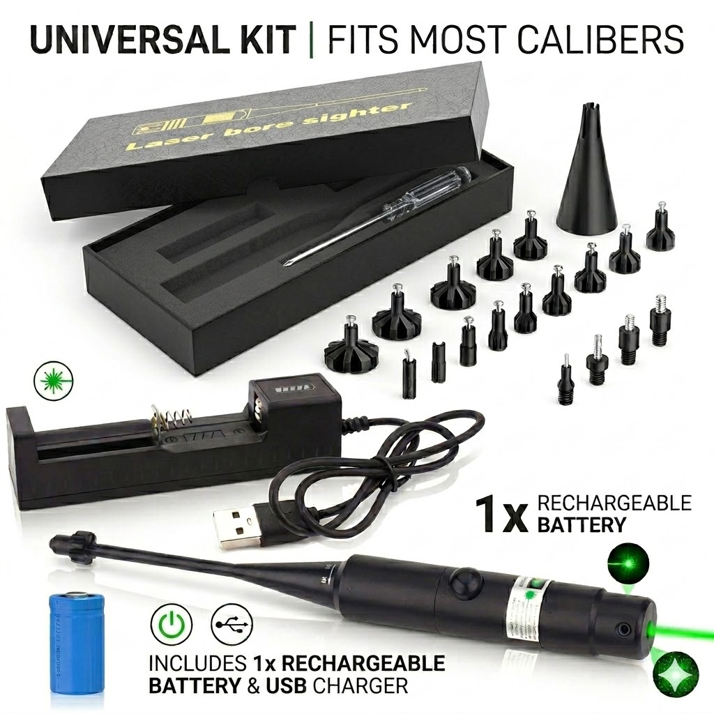 Laser Bore Sight Kit.177 .22 t - مراجعة Laser Boresighter Kit وسعره