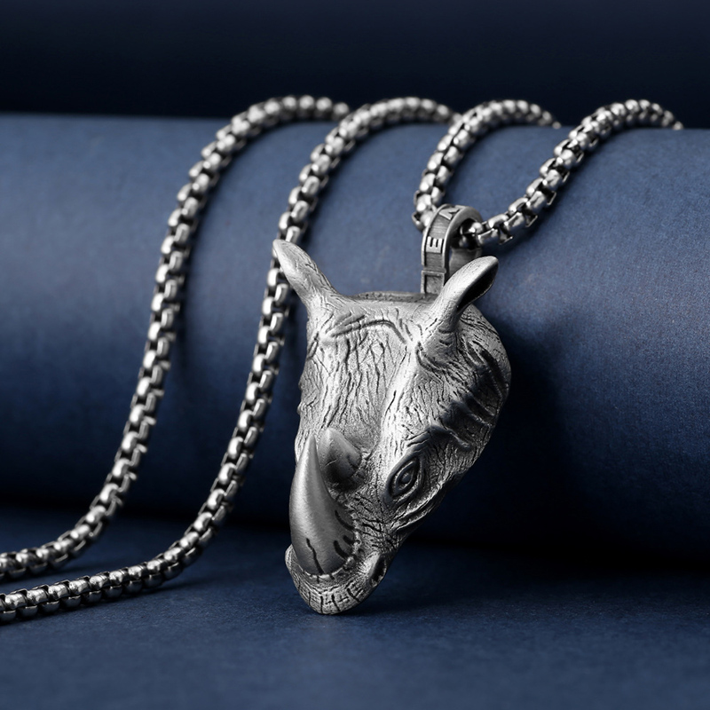 1Pcs Pure Tin Rhino Head Penda - مراجعة Wildman Hunting & Outdoor Price List وسعره