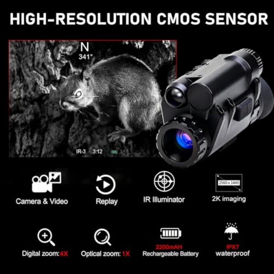 Digital 4X Zoom Night Vision M - مراجعة Outdoor Hunting Digital Night Vision وسعره
