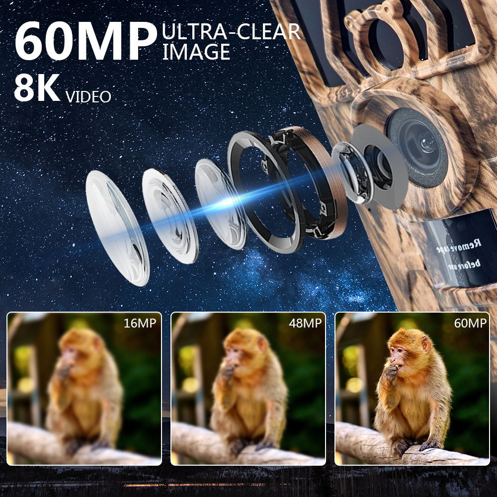 PR801W Ultra Clear 8K Video 60 - مراجعة Outdoor Hunting Video Camera وسعره