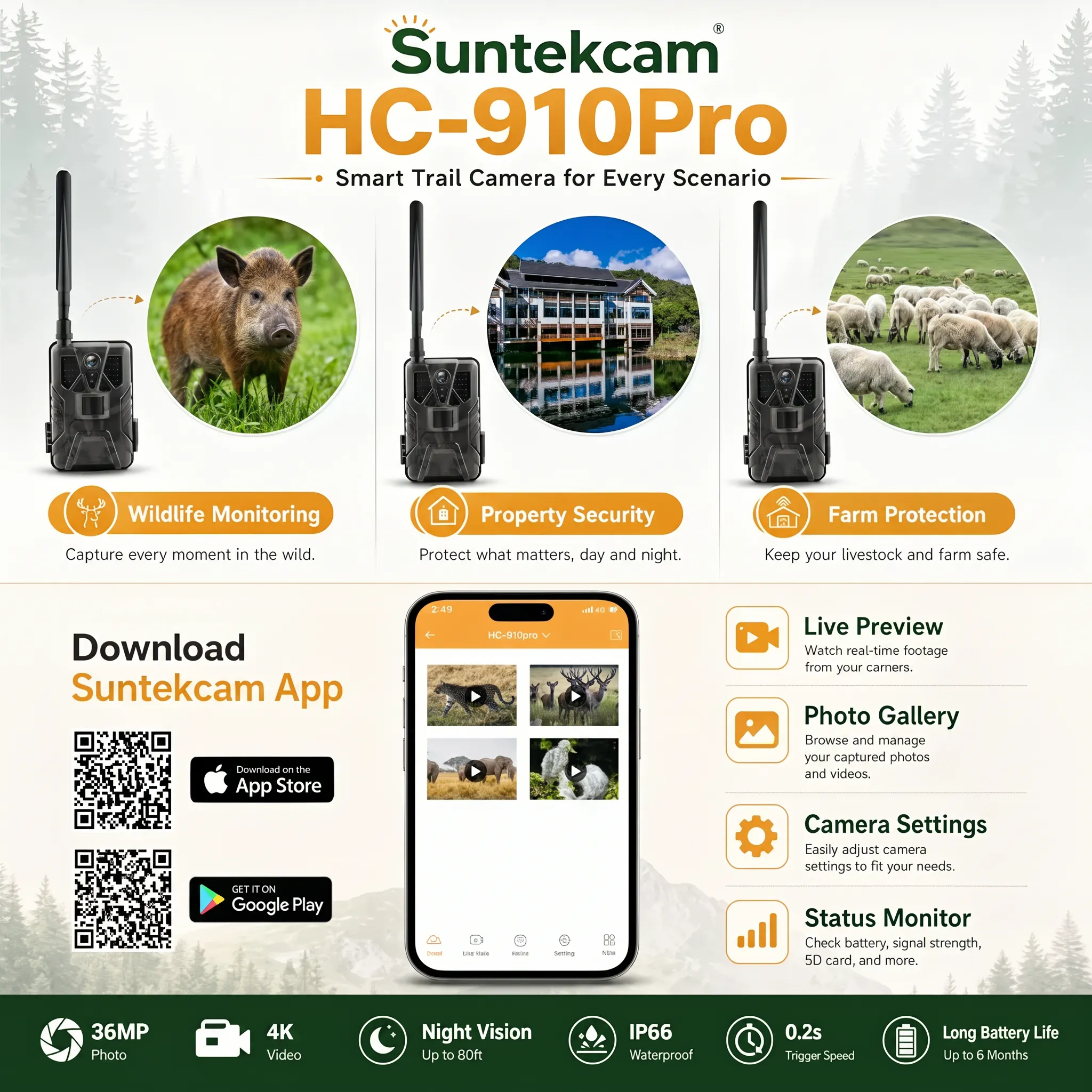 4K 30fps Trail Camera with APP - مراجعة Outdoor Hunting Video Camera وسعره